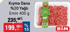 EMİN KIYMA DANA %20 YAĞLI 400 G